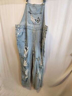 Secondhand Shein Curve 4X Butterfly Coveralls, Overalls, Bibs.